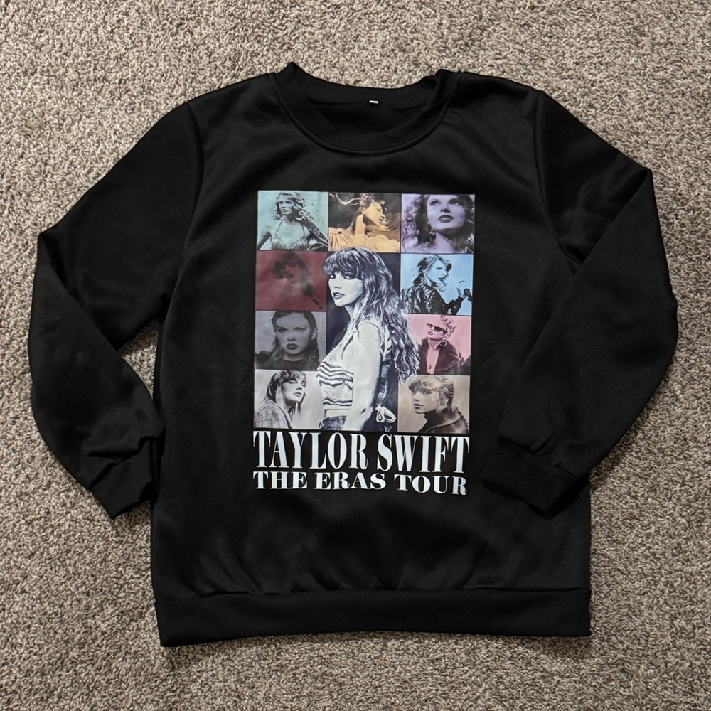 Black Taylor Swift The Eras Tour Sweatshirt
